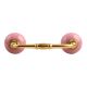 Pink Crackle Ceramic Bridge Handle